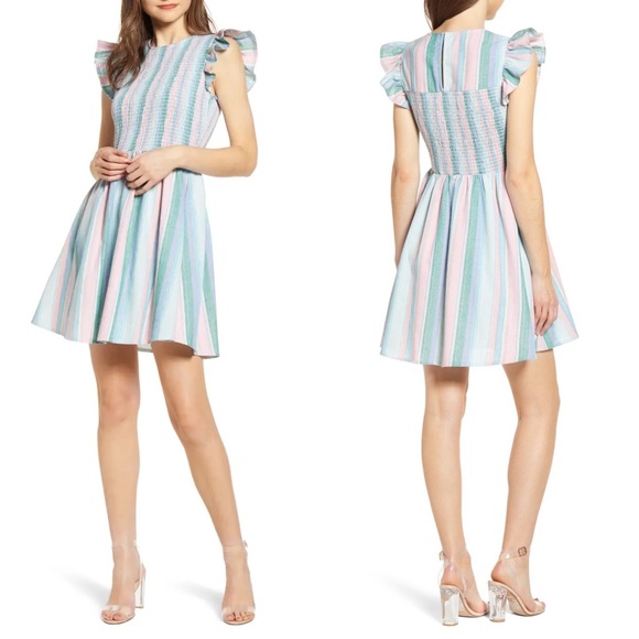 English Factory Dresses & Skirts - NWT English Factory | Smocked Ruffle Sleeve Dress